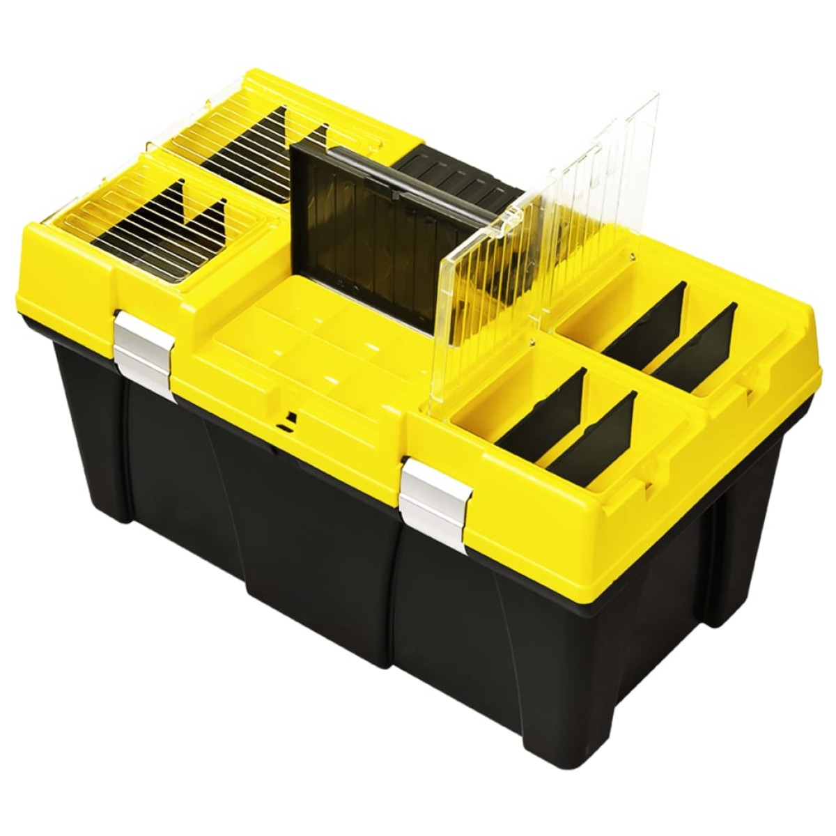 vidaXL Εργαλειοθήκη 595x337x316 χιλ. Κίτρινο από Πλαστικό