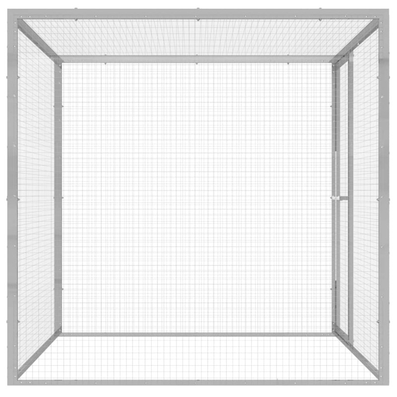vidaXL Κλουβί Γάτας 1,5 x 1,5 x 1,5 μ. από Γαλβανισμένο Χάλυβα