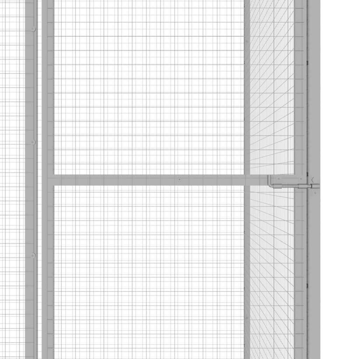 vidaXL Κλουβί Γάτας 3 x 1,5 x 1,5 μ. από Γαλβανισμένο Χάλυβα