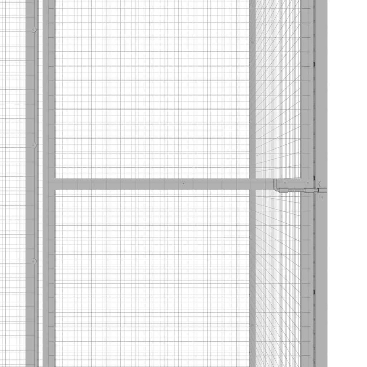 vidaXL Κλουβί Γάτας 4 x 1,5 x 1,5 μ. από Γαλβανισμένο Χάλυβα
