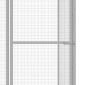 vidaXL Κλουβί Γάτας 3 x 1,5 x 2,5 μ. από Γαλβανισμένο Χάλυβα