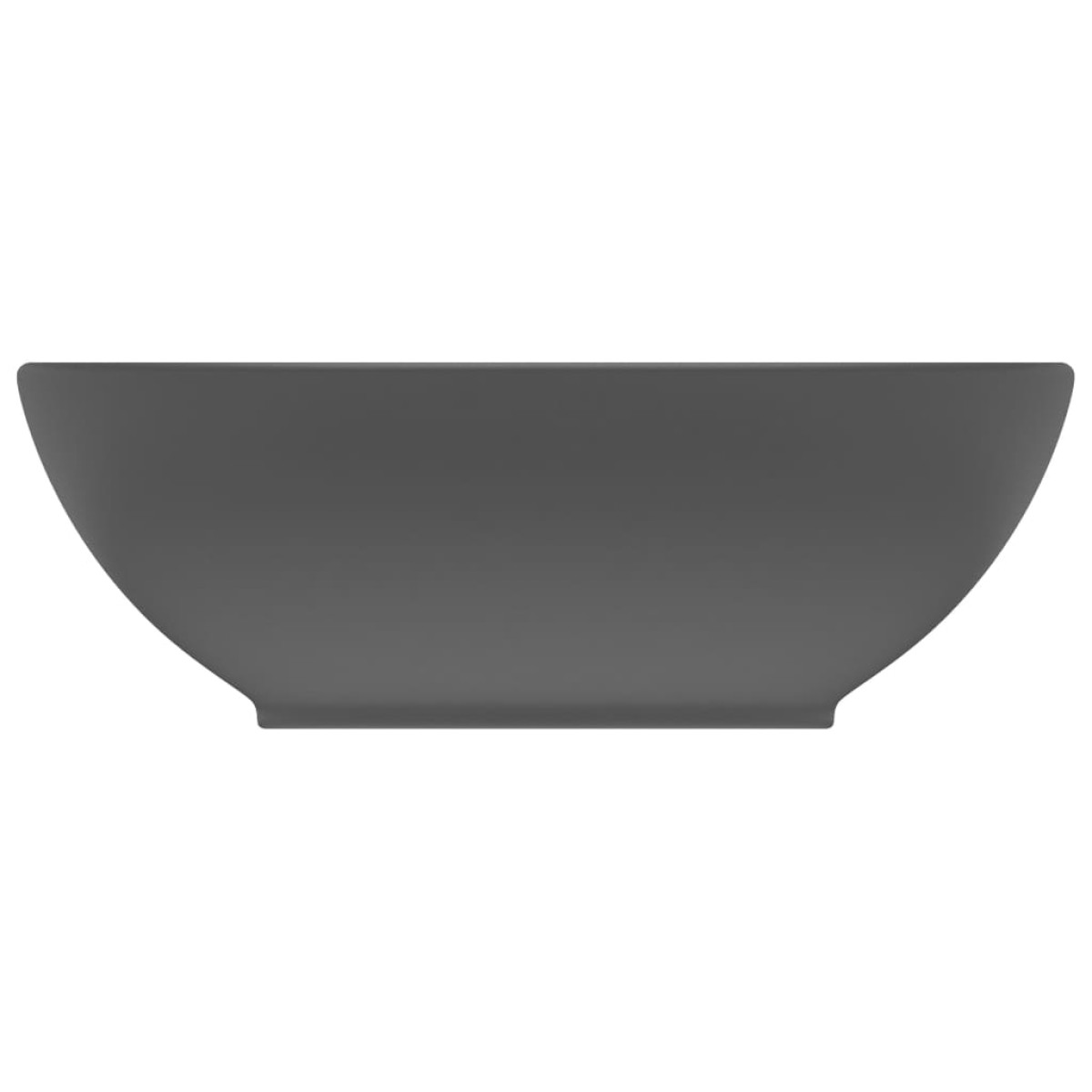 vidaXL Νιπτήρας Πολυτελής Οβάλ Σκούρο Γκρι Ματ 40 x 33 εκ. Κεραμικός