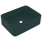 vidaXL Νιπτήρας Πολυτελής Σκούρο Πράσινο Ματ 41x30x12 εκ. Κεραμικός