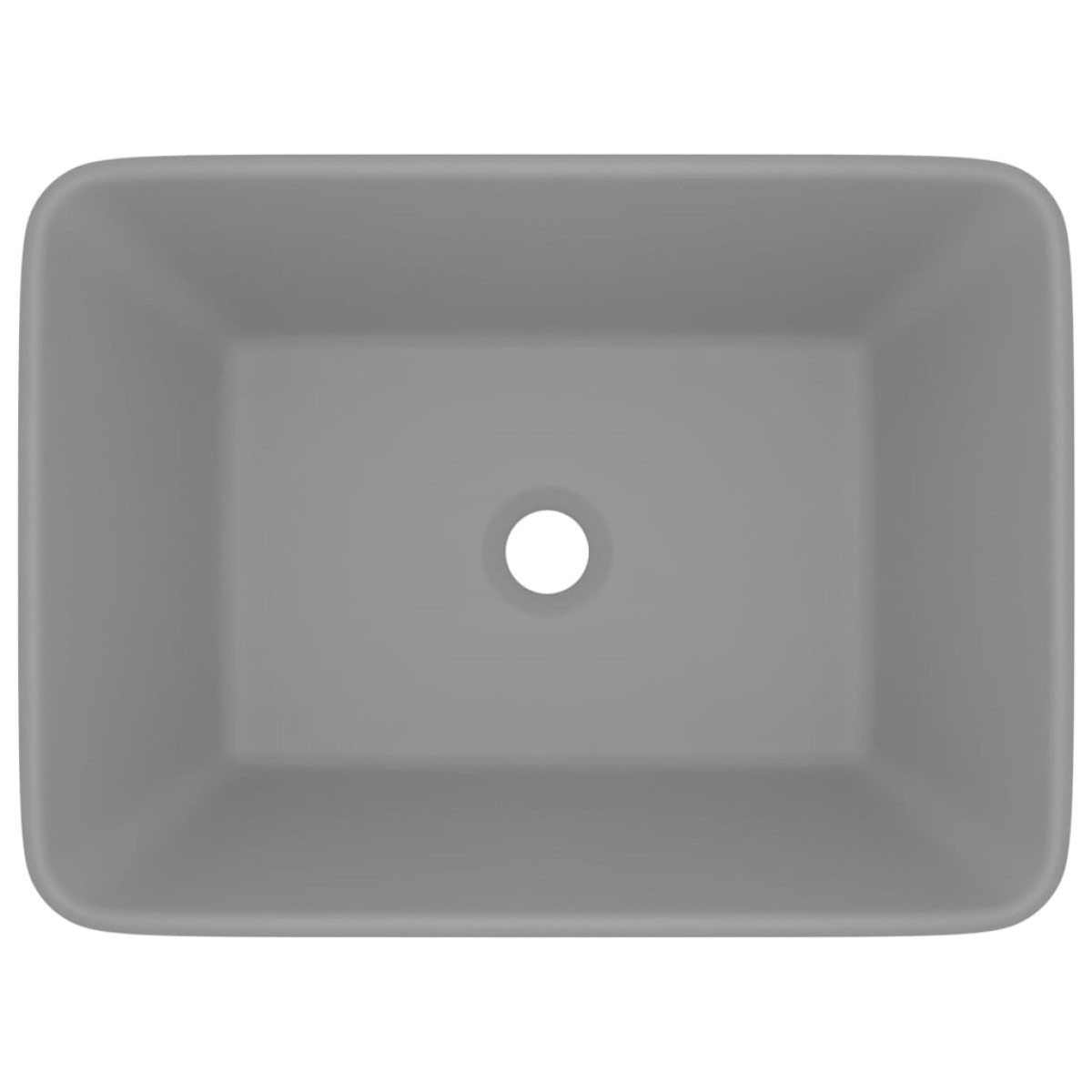 vidaXL Νιπτήρας Πολυτελής Ανοιχτό Γκρι Ματ 41x30x12 εκ. Κεραμικός