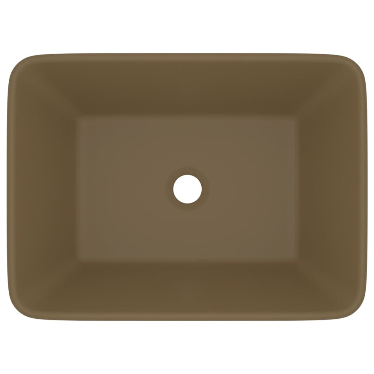 vidaXL Νιπτήρας Πολυτελής Κρεμ Ματ 41 x 30 x 12 εκ. Κεραμικός