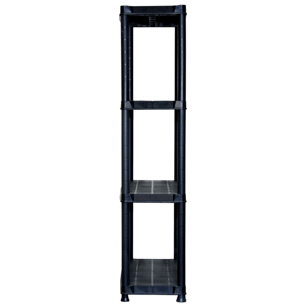 vidaXL Ραφιέρα Αποθήκευσης 4 Επιπέδων Μαύρη 61x30,5x130 εκ. Πλαστική