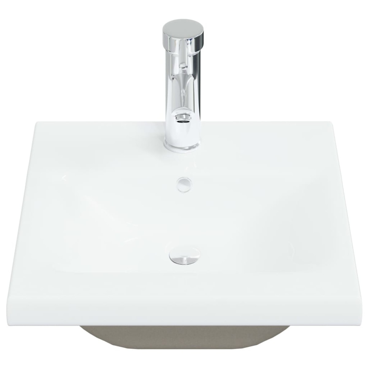 vidaXL Νιπτήρας Ένθετος Λευκός 42 x 39 x 18 εκ. Κεραμικός με Βρύση