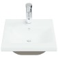 vidaXL Νιπτήρας Ένθετος Λευκός 42 x 39 x 18 εκ. Κεραμικός με Βρύση