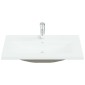 vidaXL Νιπτήρας Ένθετος Λευκός 81 x 39 x 18 εκ. Κεραμικός με Βρύση