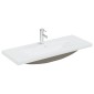 vidaXL Νιπτήρας Ένθετος Λευκός 101 x 39 x 18 εκ. Κεραμικός με Βρύση