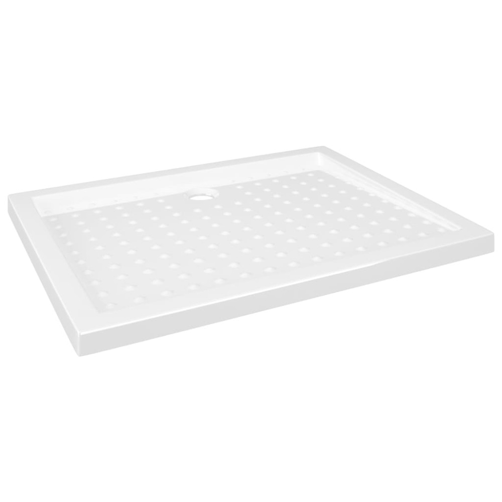 vidaXL Βάση Ντουζιέρας με Σχέδιο Τάπας Λευκή 90 x 70 x 4 εκ. από ABS