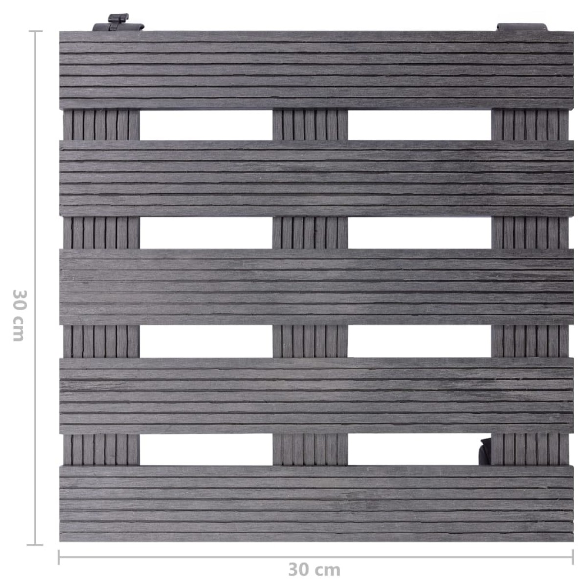 vidaXL Βάσεις για Γλάστρες με Ρόδες 2 τεμ. Γκρι 30x30x7,5 εκ. από WPC