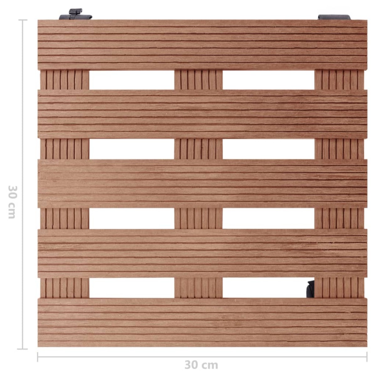 vidaXL Βάσεις για Γλάστρες με Ρόδες 2 τεμ. Καφέ 30x30x7,5 εκ. από WPC