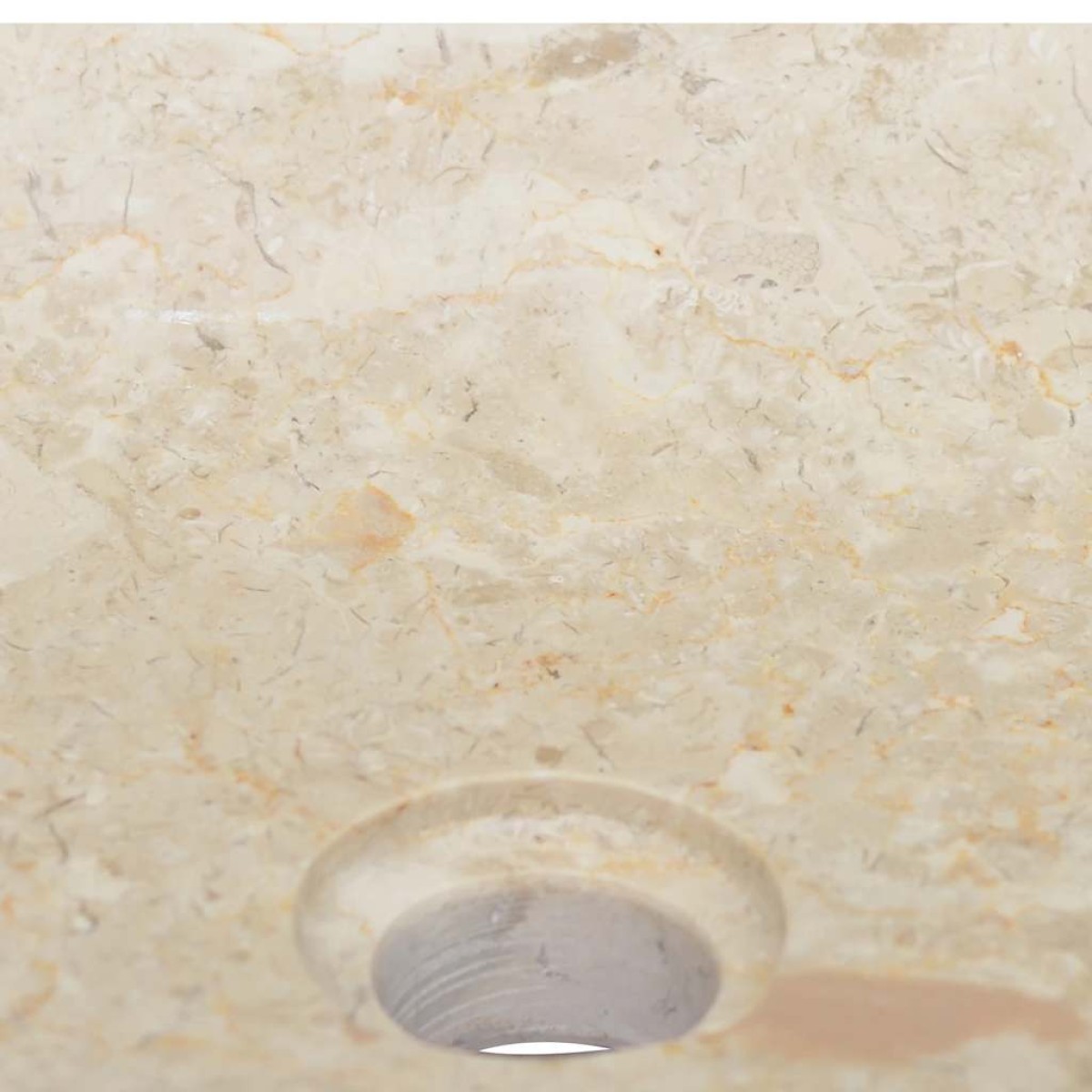 vidaXL Νιπτήρας Κρεμ 50 x 35 x 10 εκ. Μαρμάρινος