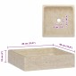 vidaXL Νιπτήρας Κρεμ 40 x 40 x 10 εκ. Μαρμάρινος