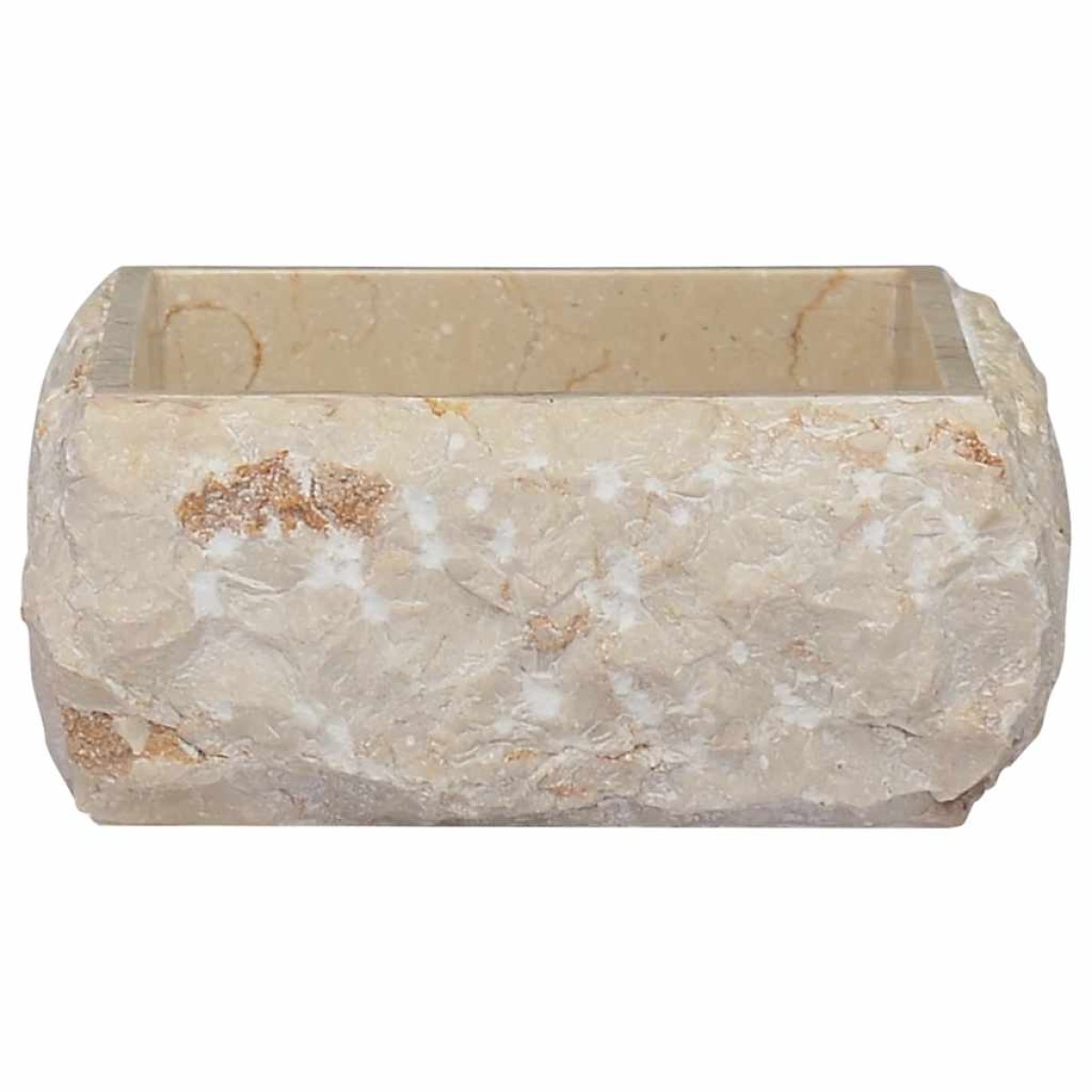 vidaXL Νιπτήρας Κρεμ 30 x 30 x 13 εκ. Μαρμάρινος