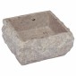 vidaXL Νιπτήρας Γκρι 30 x 30 x 13 εκ. Μαρμάρινος