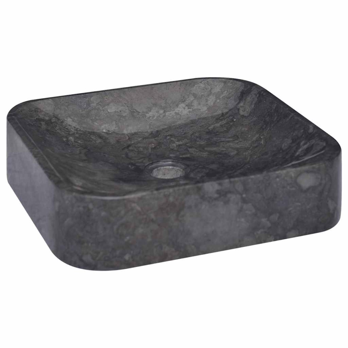 vidaXL Νιπτήρας Μαύρος 40 x 40 x 10 εκ. Μαρμάρινος