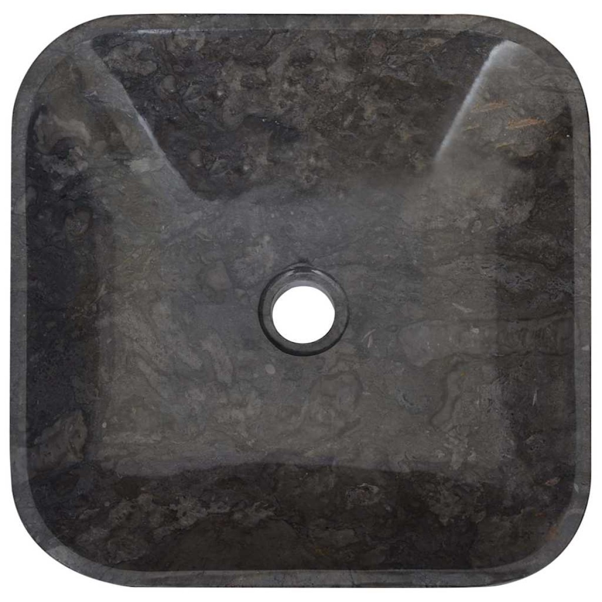 vidaXL Νιπτήρας Μαύρος 40 x 40 x 10 εκ. Μαρμάρινος