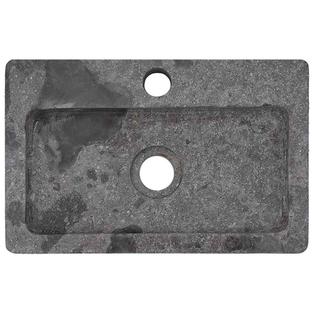 vidaXL Νιπτήρας Επιτοίχιος Γκρι 38 x 24 x 6,5 εκ. Μαρμάρινος