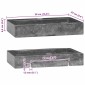 vidaXL Νιπτήρας Επιτοίχιος Γκρι 38 x 24 x 6,5 εκ. Μαρμάρινος