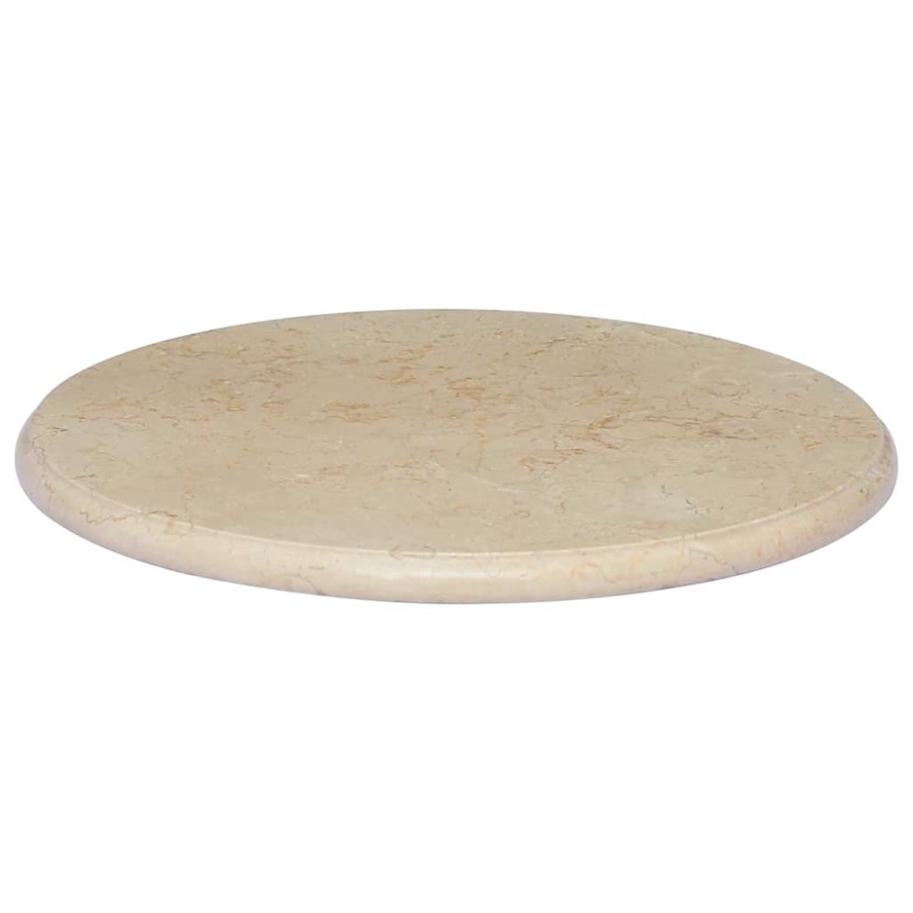 vidaXL Επιφάνεια Τραπεζιού Κρεμ Ø50 x 2,5 cm Μαρμάρινη