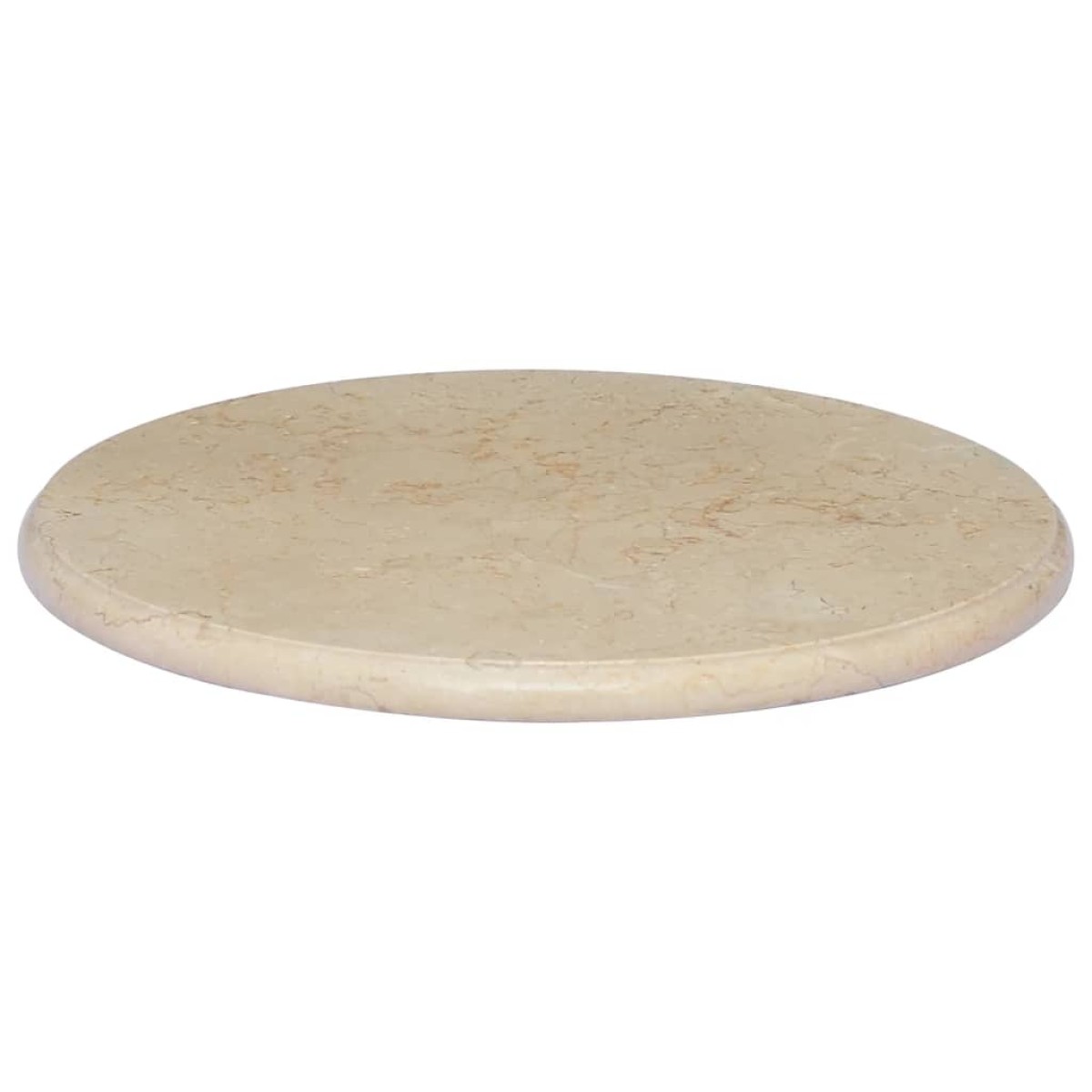 vidaXL Επιφάνεια Τραπεζιού Κρεμ Ø50 x 2,5 cm Μαρμάρινη