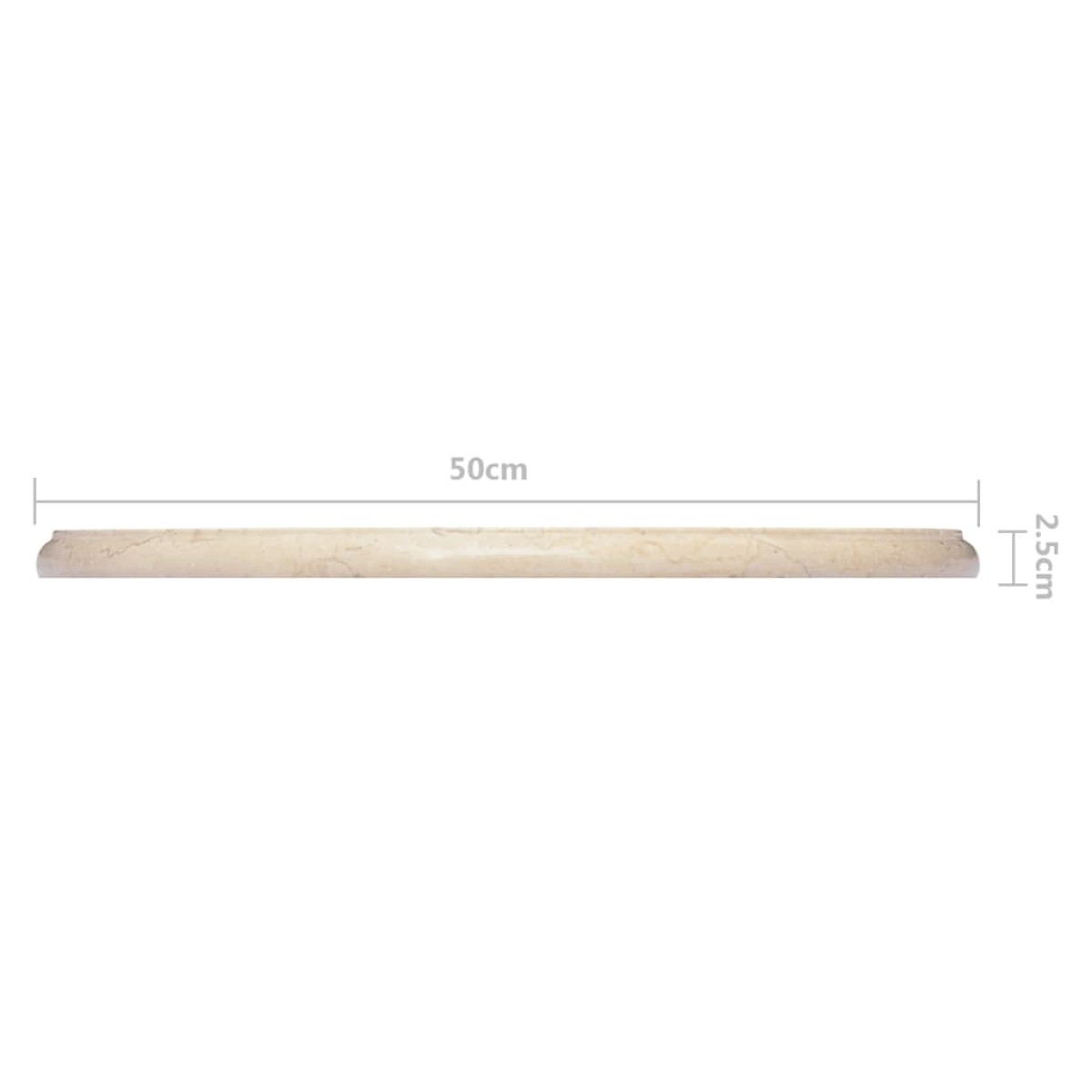 vidaXL Επιφάνεια Τραπεζιού Κρεμ Ø50 x 2,5 cm Μαρμάρινη