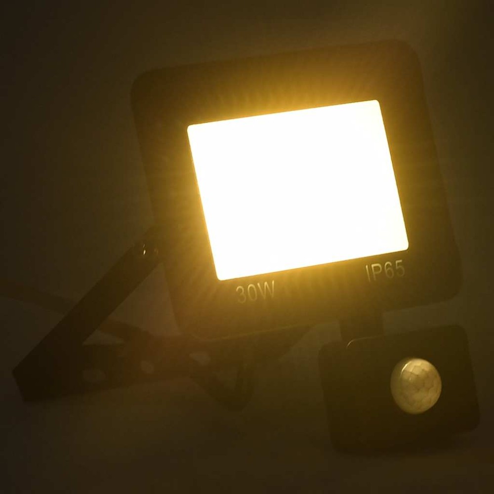 vidaXL Προβολέας LED με Αισθητήρα Θερμό Λευκό 30 W