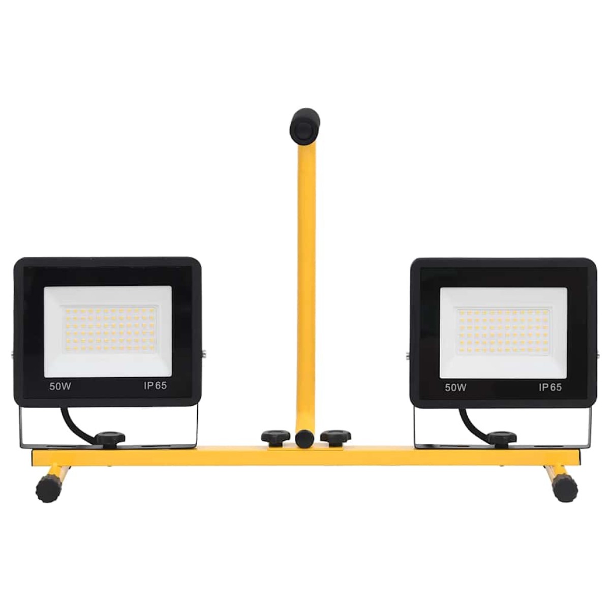 vidaXL Προβολέας LED με Λαβή Θερμό Λευκό 2 x 50 W
