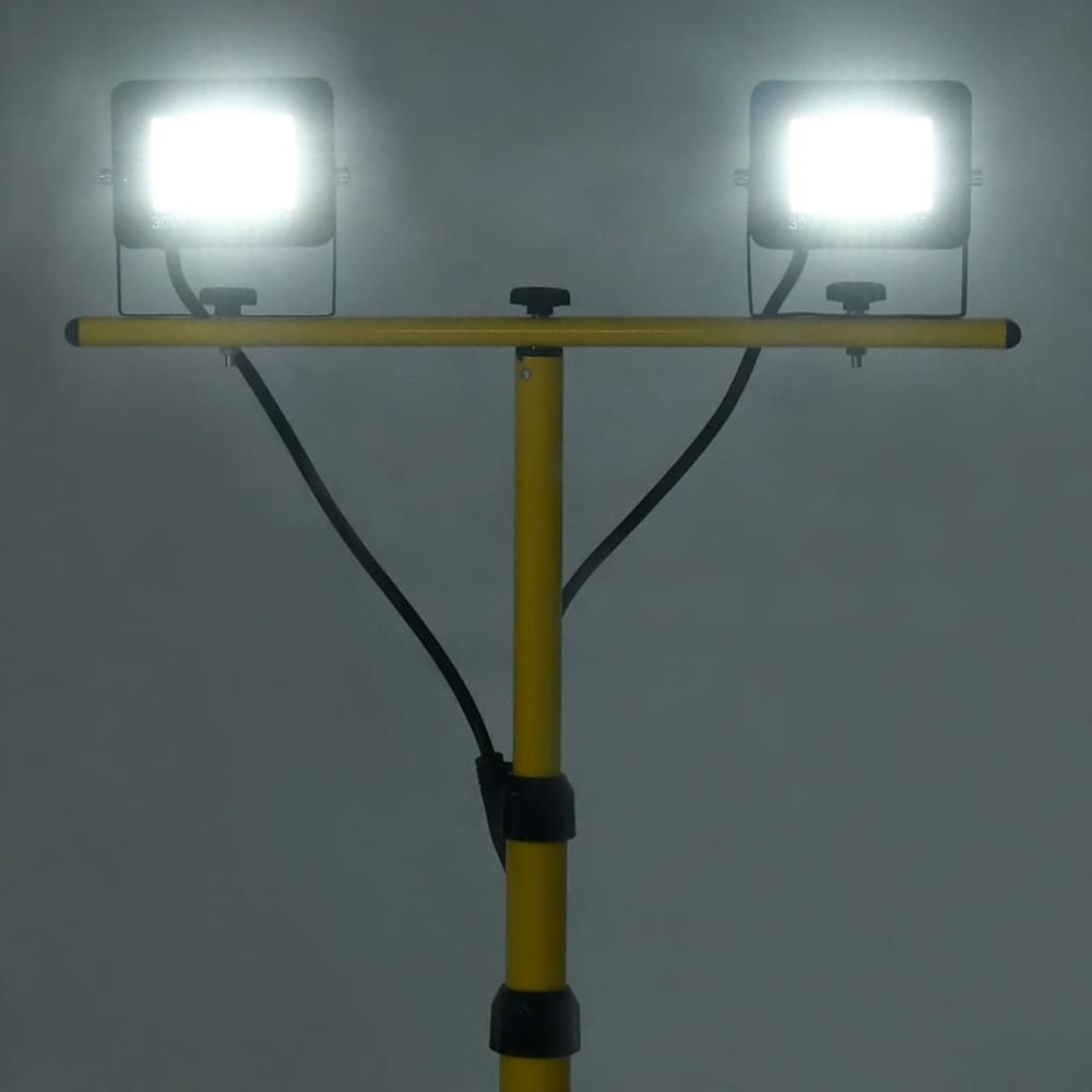 vidaXL Προβολέας LED με Τρίποδο Ψυχρό Λευκό 2 x 30 W