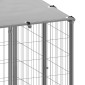 vidaXL Σπιτάκι σκύλου Ασημί 110 x 110 x 110 από Ατσάλι