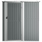 vidaXL Αποθήκη Κήπου Γκρι 180,5 x 97 x 209,5 εκ. από Γαλβαν. Ατσάλι