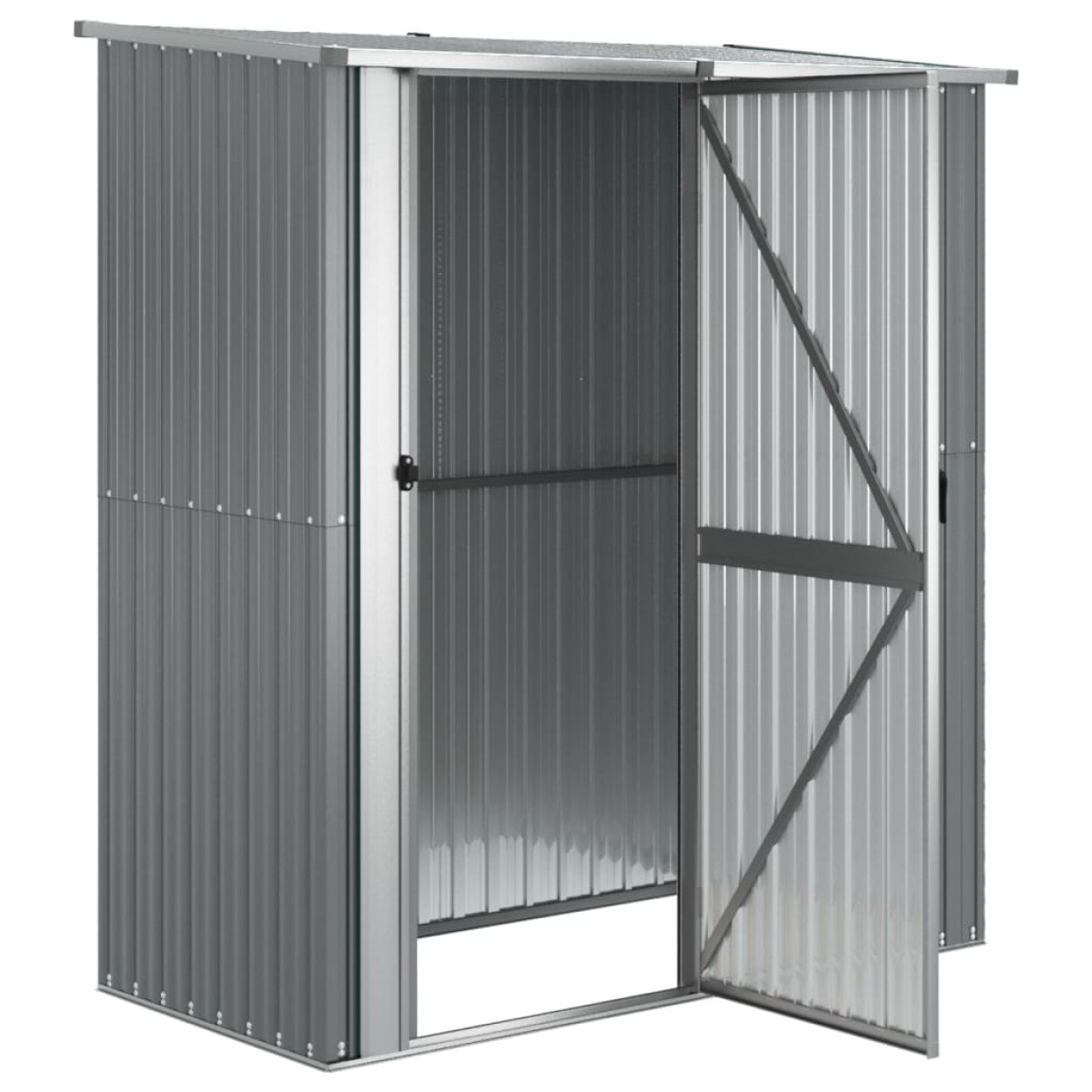 vidaXL Αποθήκη Κήπου Γκρι 180,5 x 97 x 209,5 εκ. από Γαλβαν. Ατσάλι