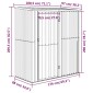 vidaXL Αποθήκη Κήπου Καφέ 180,5 x 97 x 209,5 εκ. Γαλβανισμένο Ατσάλι
