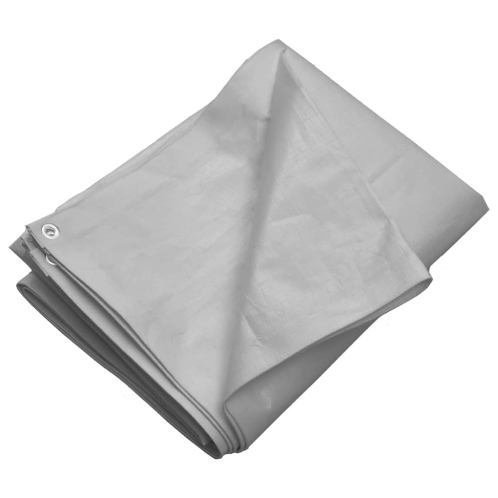 vidaXL Μουσαμάς Γκρι 260 γρ./μ.² 4x5 μ. από HDPE