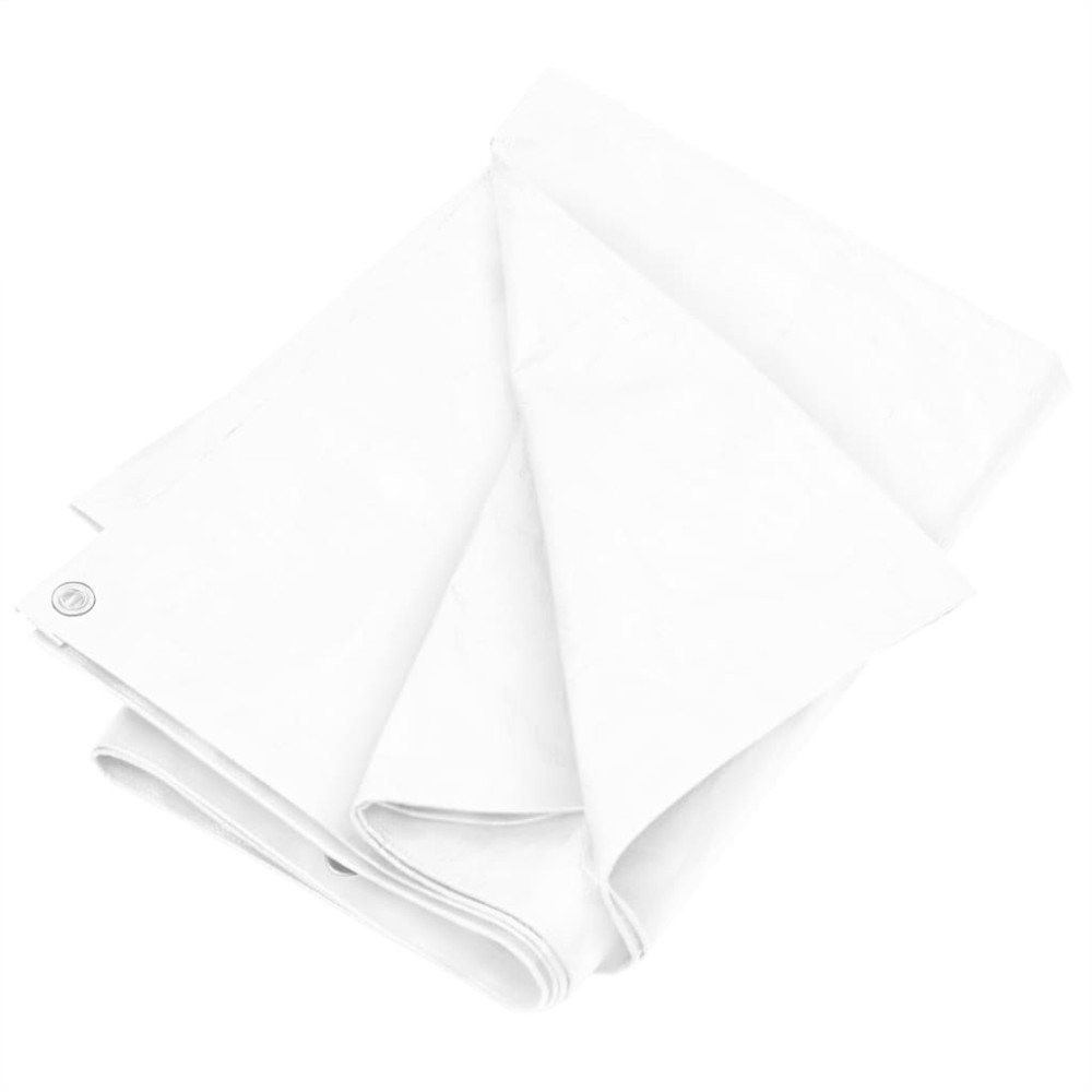 vidaXL Μουσαμάς Λευκός 180 γρ./μ.² 3 x 4 μ. από HDPE