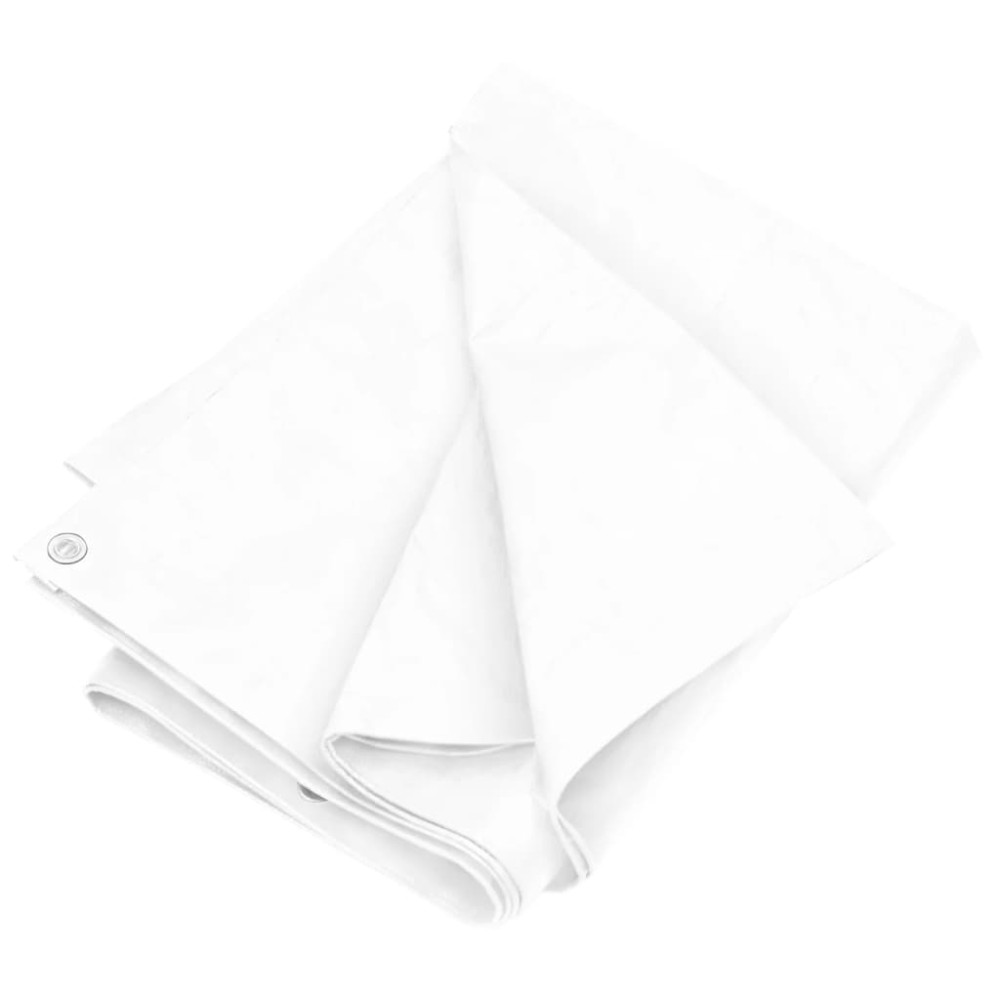 vidaXL Μουσαμάς Λευκός 180 γρ./μ.² 6x12 μ. από HDPE