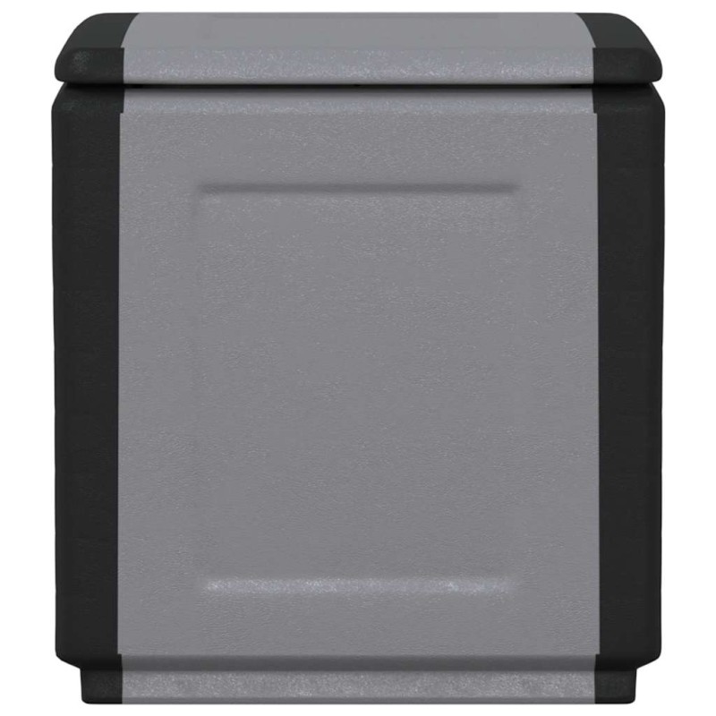 vidaXL Μπαούλο Αποθήκευσης Κήπου 54x53x57 εκ. Σκ. Γκρι/Μαύρο 130 Λίτρα