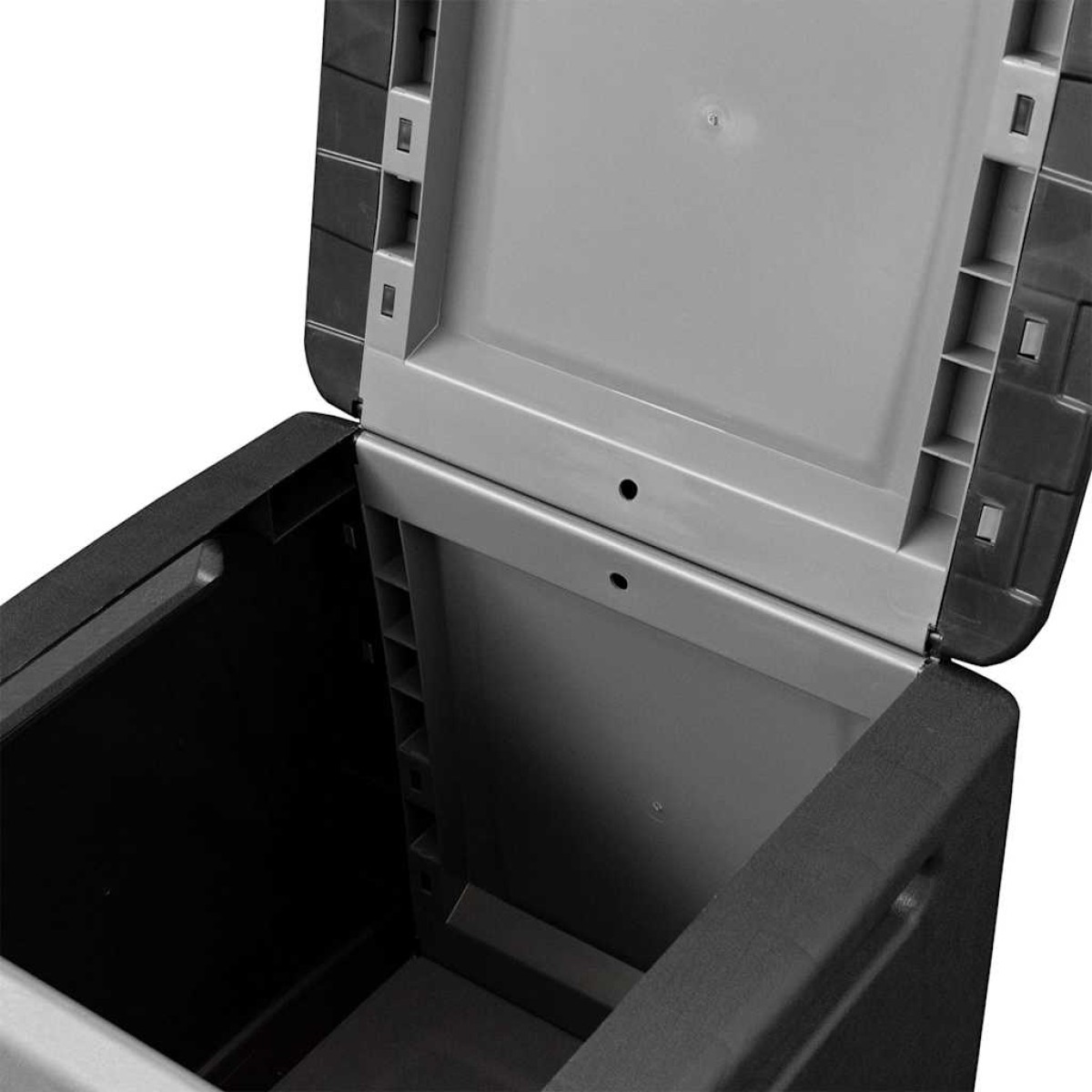 vidaXL Μπαούλο Αποθήκευσης Κήπου 54x53x57 εκ. Σκ. Γκρι/Μαύρο 130 Λίτρα