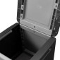 vidaXL Μπαούλο Αποθήκευσης Κήπου 54x53x57 εκ. Σκ. Γκρι/Μαύρο 130 Λίτρα