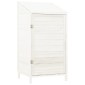 vidaXL Αποθήκη Κήπου Λευκή 55 x 52 x 112 εκ. από Μασίφ Ξύλο Ελάτης