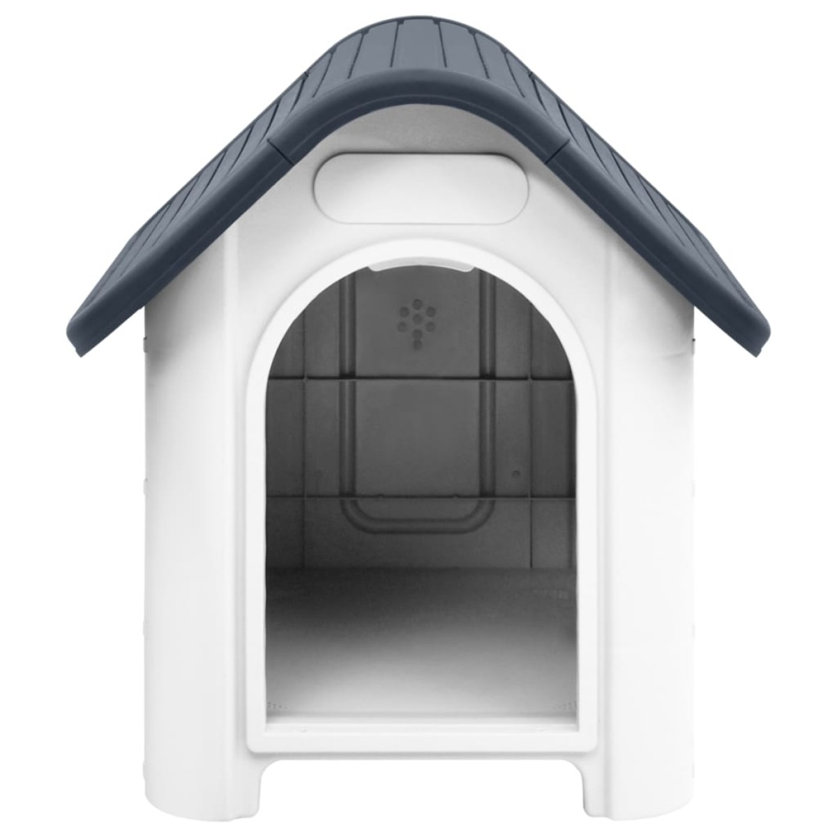 vidaXL Σπιτάκι Σκύλου Γκρι 59 x 75 x 66 εκ. από Πολυπροπυλένιο