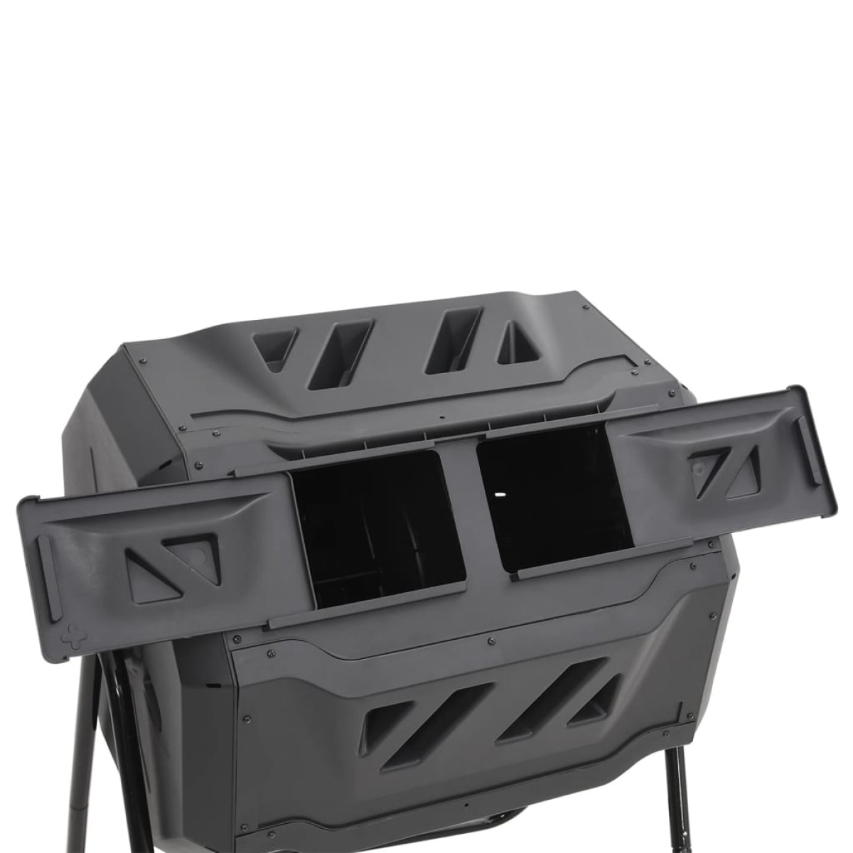 vidaXL Κάδος Κομποστοποίησης Κήπου Μαύρος 73 x 64 x 95 εκ. 160 Λίτρων