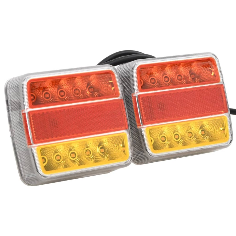 vidaXL Φώτα Τρέιλερ 2 τεμ. Κόκκινα 10,5x7,5x10 εκ. LED Λαμπτήρας 12V