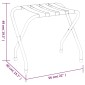 vidaXL Ράφι Αποσκευών Μαύρο και Ασημί 56 x 40 x 49 εκ.