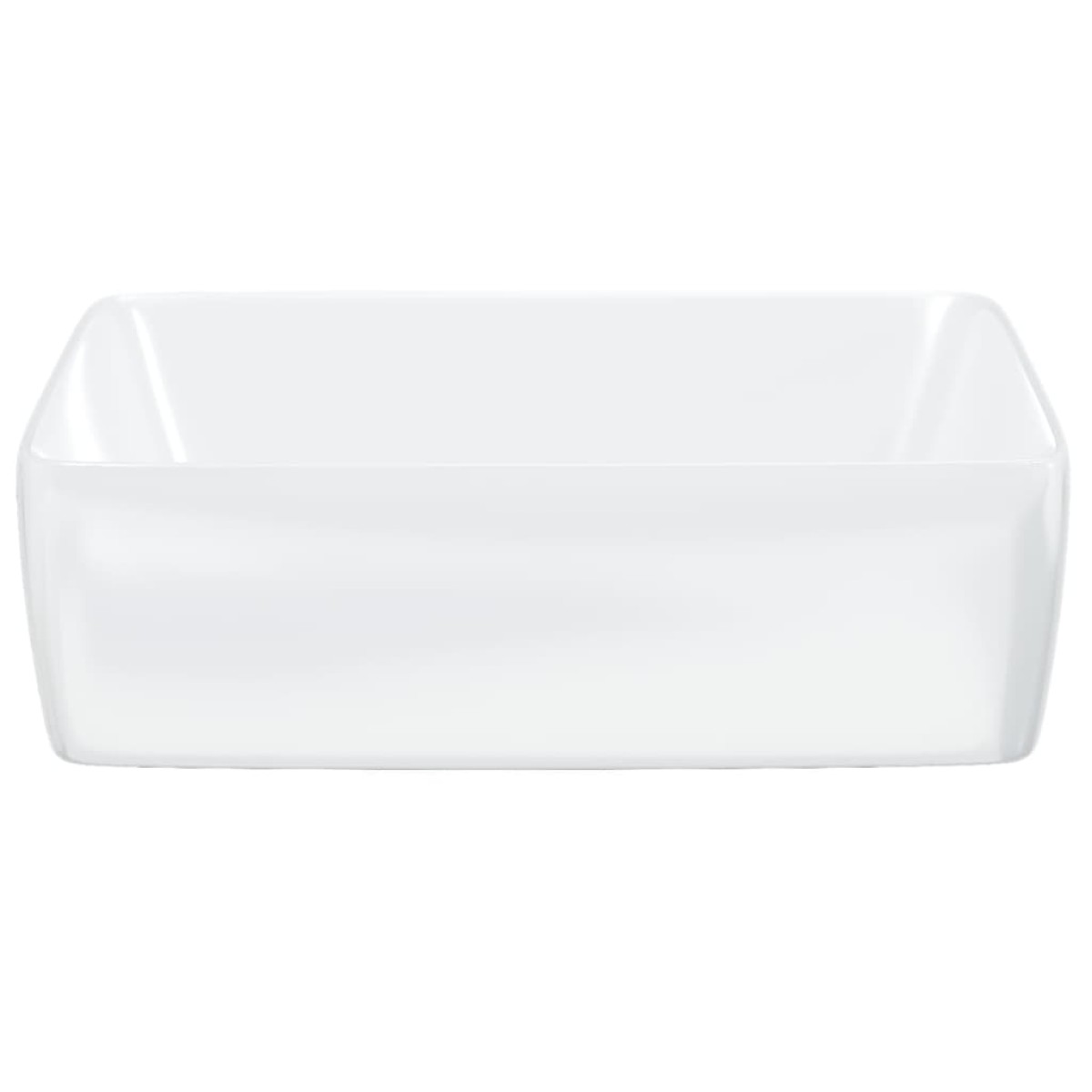 vidaXL Νιπτήρας Ορθογώνιος Λευκός 48 x 37 x 13 εκ. Κεραμικός