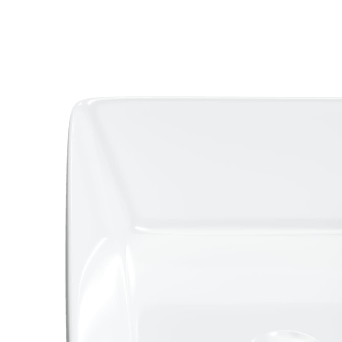 vidaXL Νιπτήρας Ορθογώνιος Λευκός 48 x 37 x 13 εκ. Κεραμικός