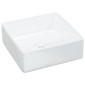 vidaXL Νιπτήρας Τετράγωνος Λευκός 37x37x13 εκ. Κεραμικός