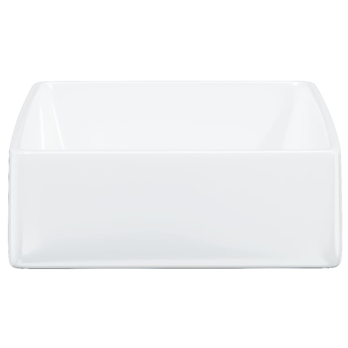 vidaXL Νιπτήρας Τετράγωνος Λευκός 37x37x13 εκ. Κεραμικός
